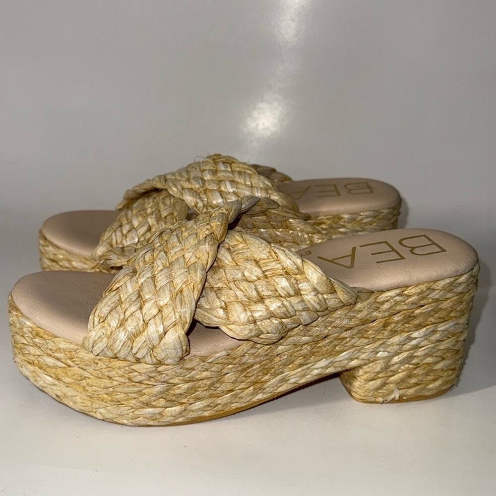 Beach by Matisse Reflection Womens Woven Wedge Platform Sandals size 7